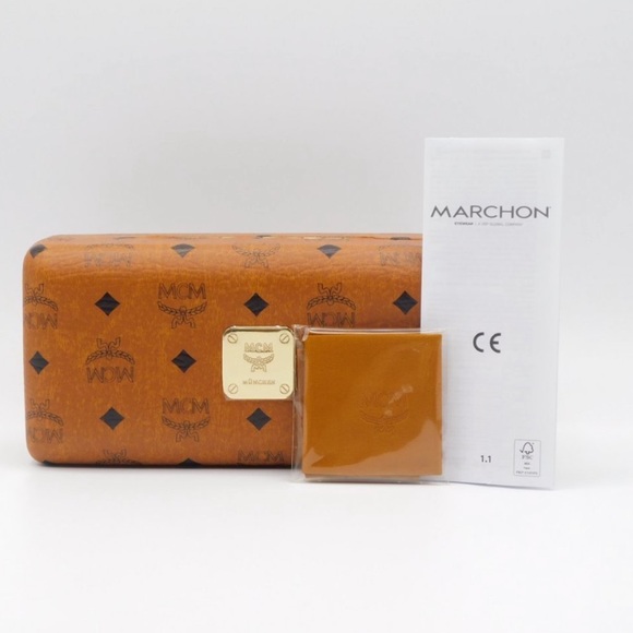 ♡BNWT RRP $350+ AUTHENTIC MCM™ Black/Cognac Womens Sunglasses w/ Leather Case♡ - Picture 8 of 8